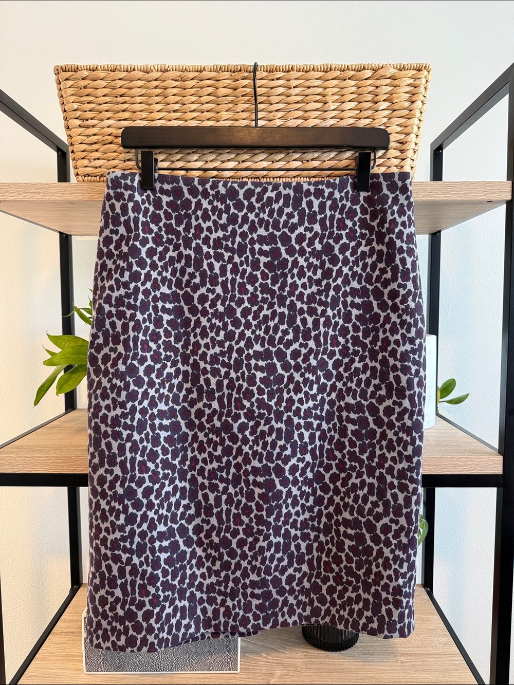 Talbots Woven Colorful Leopard Print Career Pencil Skirt, 10
